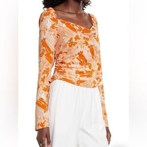 Drape Front Long Sleeve Top